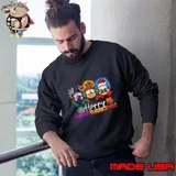 Halloween Thanksgiving Christmas Happy HalloThanksMas Gnomes Santa Witch Sweatshirt