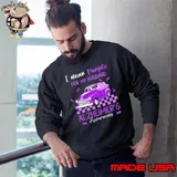 I Wear Purple for My Husband Alzheimer Awareness Car Flowers T-Shirt