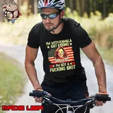 I'm With Kamala Just Kidding I'm Not A Fucking Idiot USa Flag Retro T-Shirt