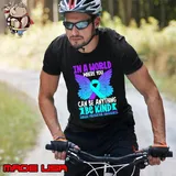 In A World Be Kind Butterfly Purple Ribbon Suicide Prevention T-Shirt