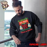 My Christmas 2024 Wishlist Peace Love And A Towering Stack Of Books Bookish Christmas T-Shirt