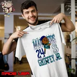 Seattle Mariners Ken Griffey Jr #24 Slugger Swing Caricature Shirt