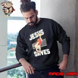 Volleyball Player Team Jesus Vintage Jesus Saves Sweatshirt