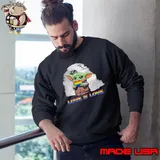 Baby Yoda hug Autism hear love is love Sweatshirt