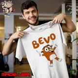 Bevo Texas Longhorn Bull Cartoon Bluey Shirt