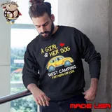 Camping Lover A Girl And Her Dog Best Camping Partners Sweatshirt