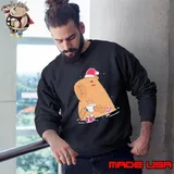 Capybara Santa hat Christmas Sweatshirt