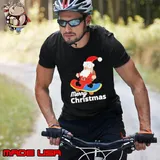 Christmas skateboarding santa shirt