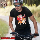 Claus Riding Bulldog Merry Christmas shirt