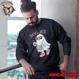 Ghost Boo Jee Halloween Spooky Ghost Coffee Sweatshirt