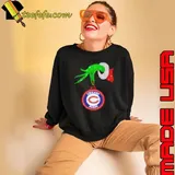 Grinch Hand Holding Chicago Bears Christmas Sweatshirt