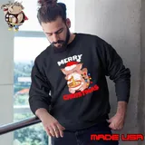 Merry Christmas Cat Eat Food Christmas Cat Sweatshirt