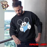 Mickey Middle Finger Mask North Carolina Tar Heels Football Disney Sweatshirt