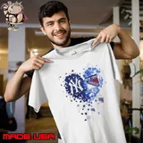New York Yankees and New York Rangers Heart Tiny 2024 Unisex