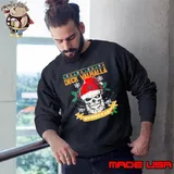 Santa Claus Deck Valhalla With Skulls Of Glory Ugly Merry Christmas shirt