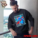 Stitch Wear Pajama Watching Santa Xmas Sweatshirt