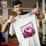 Volleyball Pink Out Breast Cancer Awareness Pink Ribbon Unisex