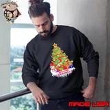 Arizona Cardinals Logo Tree Merry Christmas Snowman Sweatshirt