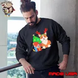Corgi Dog Santa Reindeer Christmas Sweatshirt