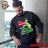 Grinch I’m A Bae Systems Girl My Level Of Sarcasm Depends On Your Level Of Stupidity Christmas Sweatshirt
