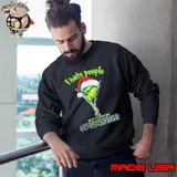 Grinch Santa Hat I Hate People But I Love My Michigan State Spartans Christmas Logo Shirt