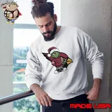 Grinch hug ball Arizona Cardinals Christmas Sweatshirt