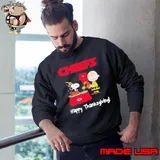 Peanuts Kansas City Chiefs Football Happy Thanksgiving Shirt