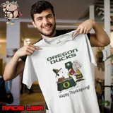 Peanuts Oregon Ducks Happy Thanksgiving shirt