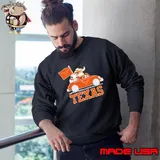 Snoopy and Bevo driving car Texas Longhorns shirt