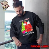 Snoopy fan of Hoosiers a Merry Indiana Christmas Sweatshirt