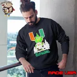 The Grinch Hug Miami Hurricanes Helmet Christmas Shirt
