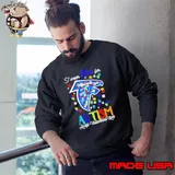 Atlanta Falcons I wear blue for Autism accept understand love Sweatshirt
