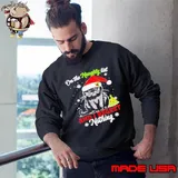 Black cat on the naughty list and I regret nothing Christmas Sweatshirt