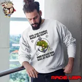 Dog and Fishing Make Me Happy Humans Make My Head Hurt Fishing Sweatshirt