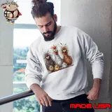 Eagerlys Colorful Funny Chicken Art Crazy Chicken Family Sweatshirt
