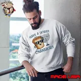 Funny Have A Skibidi Hanukah Chanukah Menorah Bruh Boys Kids Sweatshirt
