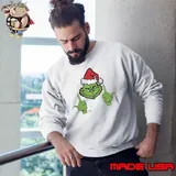 Grinch Middle Finger Hat Santa Christmas Grinch Face shirt
