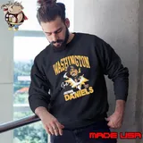 Jayden Daniels Burgundy Washington Commanders Caricature Player Signature Sweatshirt