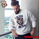 NFL New England Patriots I Bleed Red Blue Football Sporty Sweatshirt