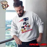 New England Patriots football NFL Mickey and friends cartoon shirt