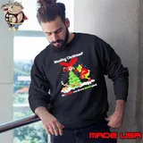 Stealing Christmas the Liver Bird sees all even Grinch's plans 2024 Sweatshirt
