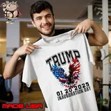 TRUMP Inauguration 2025 President 75th Ceremony Souiveneer Eagle Usa Flag T-Shirt