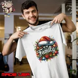 We Are Family Christmas 2024 Sublimation Santa Hat Christmas Crew Shirt
