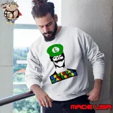 Luigi Mangione Universal Healthcare Super Mario Bros Sweatshirt