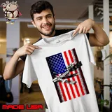 Mens Mens Bow Hunting Distressed Crossbow Sport Hunter Gift Shirt