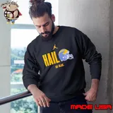 Michigan Wolverines Football Hail go Blue slogan helmet Sweatshirt