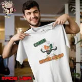The U never let up Miami Hurricanes Shirt