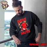 Deez Nuts Hot Stuff Devil Toddler Flames Sweatshirt