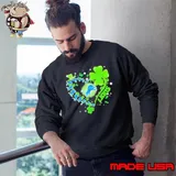 Detroit Lions St Patrick's Day Heart Sweatshirt