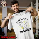 Good St Patrick's Day One Lucky Brother Dinosaur Irish Shirt